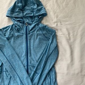 Athleta Baja UPF Zip Jacket Workout Blue